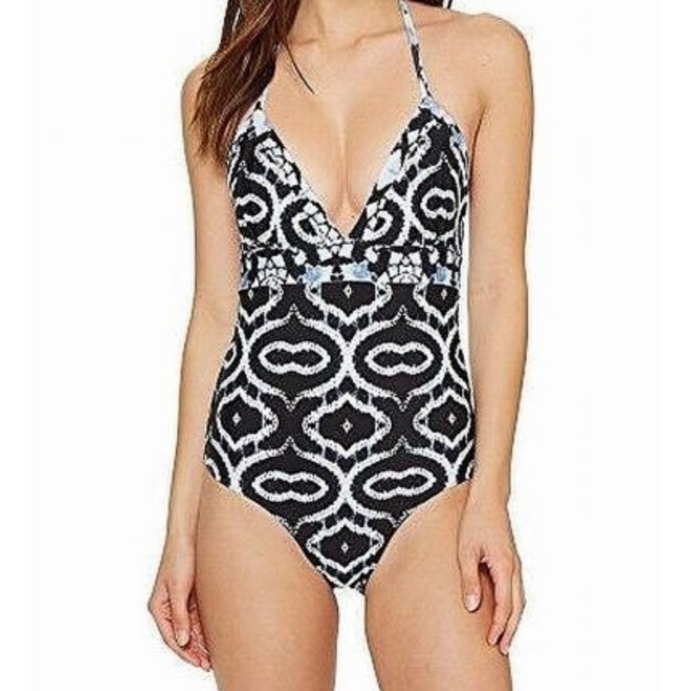 Nicole Miller One Piece Swimsuit Blue US P, 0/2